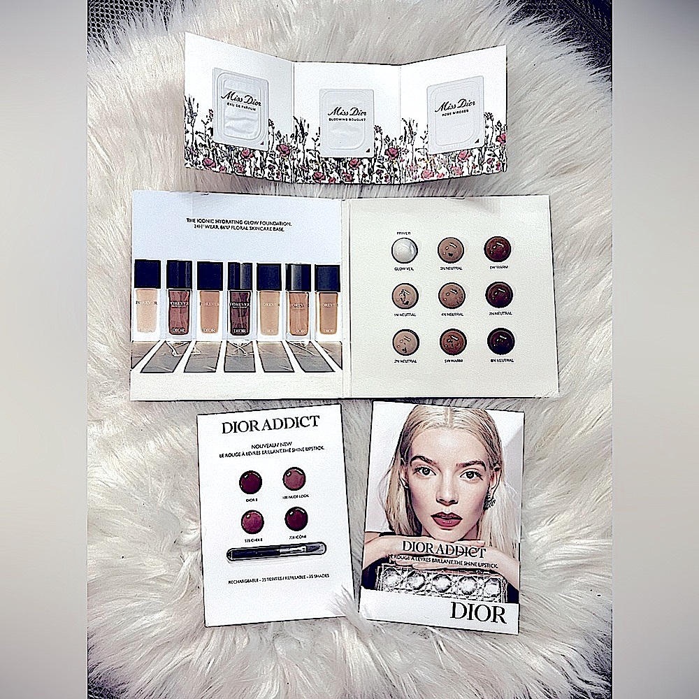 Dior Foundation, Dior Lipstick, and Dior Perfum trio